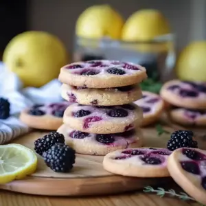 Black Raspberry and Lemon Shortbread Cookies Recipe