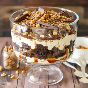 Caramel Cheesecake Brownie Trifle