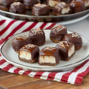 Chocolate Caramel Cheesecake Bites