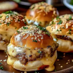 Garlic Parmesan Cheeseburger Bombs