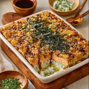 Salmon Sushi Bake