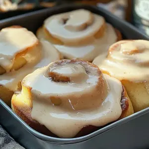 Banana Bread Cinnamon Rolls with Maple Cinnamon Cream Cheese Frosting
