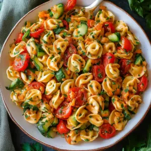 Cheese Tortellini with Summer Veggies