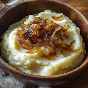 Creamy Mashed Potatoes with Caramelized Onions Delight
