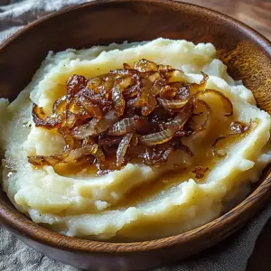 Creamy Mashed Potatoes with Caramelized Onions Delight
