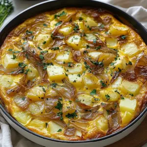 Delicious Caramelized Onions and Potato Frittata Recipe