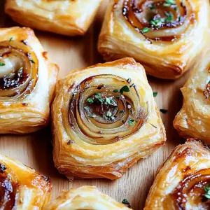 Delightful Brie and Caramelized Onions Puff Pastry Bites