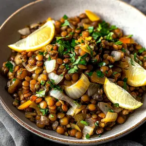 Delightful Caramelized Onions and Lentil Salad Recipe
