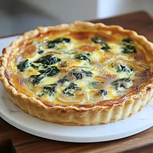 Delightful Caramelized Onions and Spinach Quiche Recipe