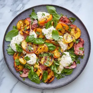 Grilled Peach & Burrata Salad