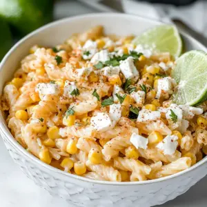 Healthy Mexican Street Corn Pasta Salad