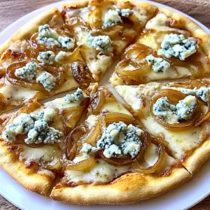 Irresistible Caramelized Onions and Blue Cheese Pizza