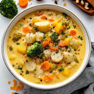 One Pot Creamy Vegetable Soup