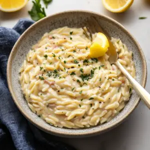 One Pot Lemon Orzo pasta