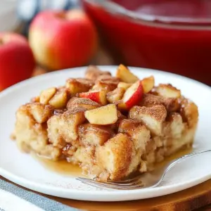 Overnight Cinnamon Apple Baked French Toast Casserole