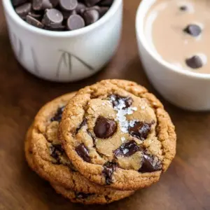 Salted Chocolate Chip Tahini Cookies