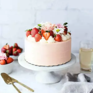 Strawberry Champagne Cake