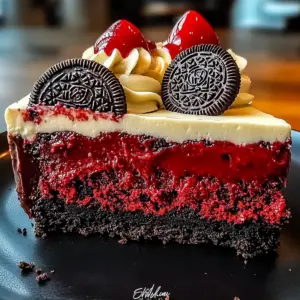 Red Velvet Oreo Cheesecake