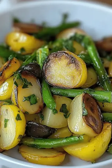 Asparagus with Zucchini and Squash