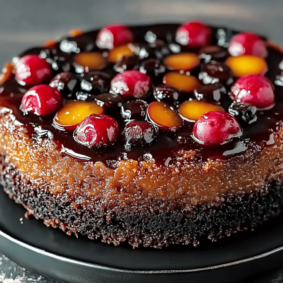 Chocolate Cherry Upside Down Cake