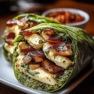 Pesto Chicken Lettuce Wraps
