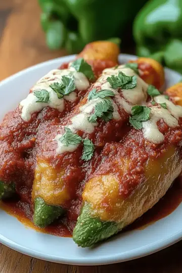 Cheesy Hatch Chile Rellenos