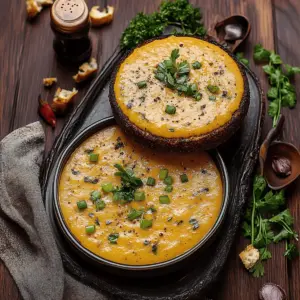 Hearty Cheddar Garlic Herb Potato Soup