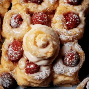 Peach Cobbler Cinnamon Rolls