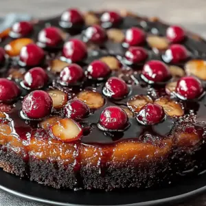Chocolate Cherry Upside Down Cake