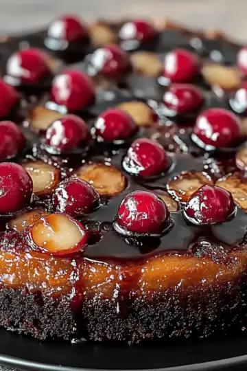 Chocolate Cherry Upside Down Cake