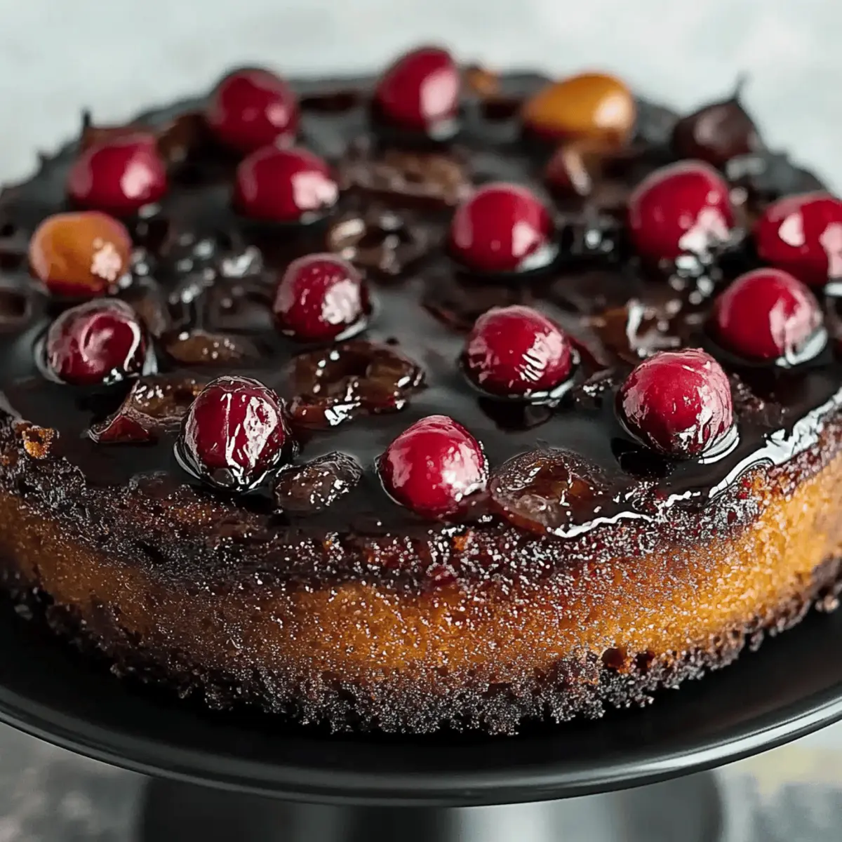 Chocolate Cherry Upside Down Cake