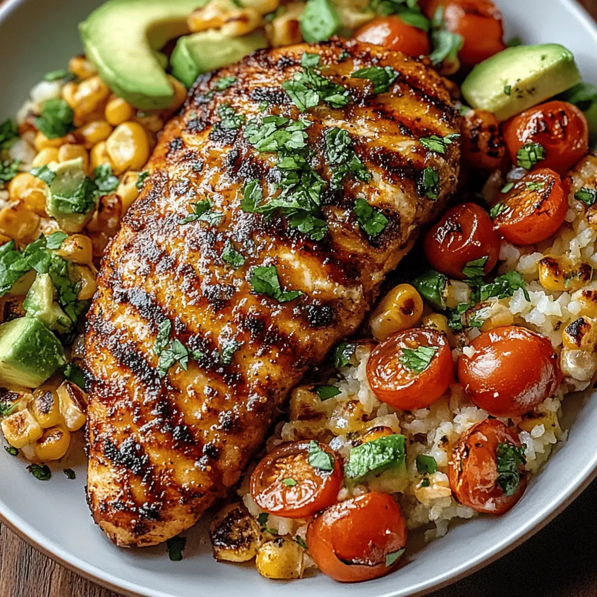 Grilled Hot Honey Chicken with Sweet Corn Salad