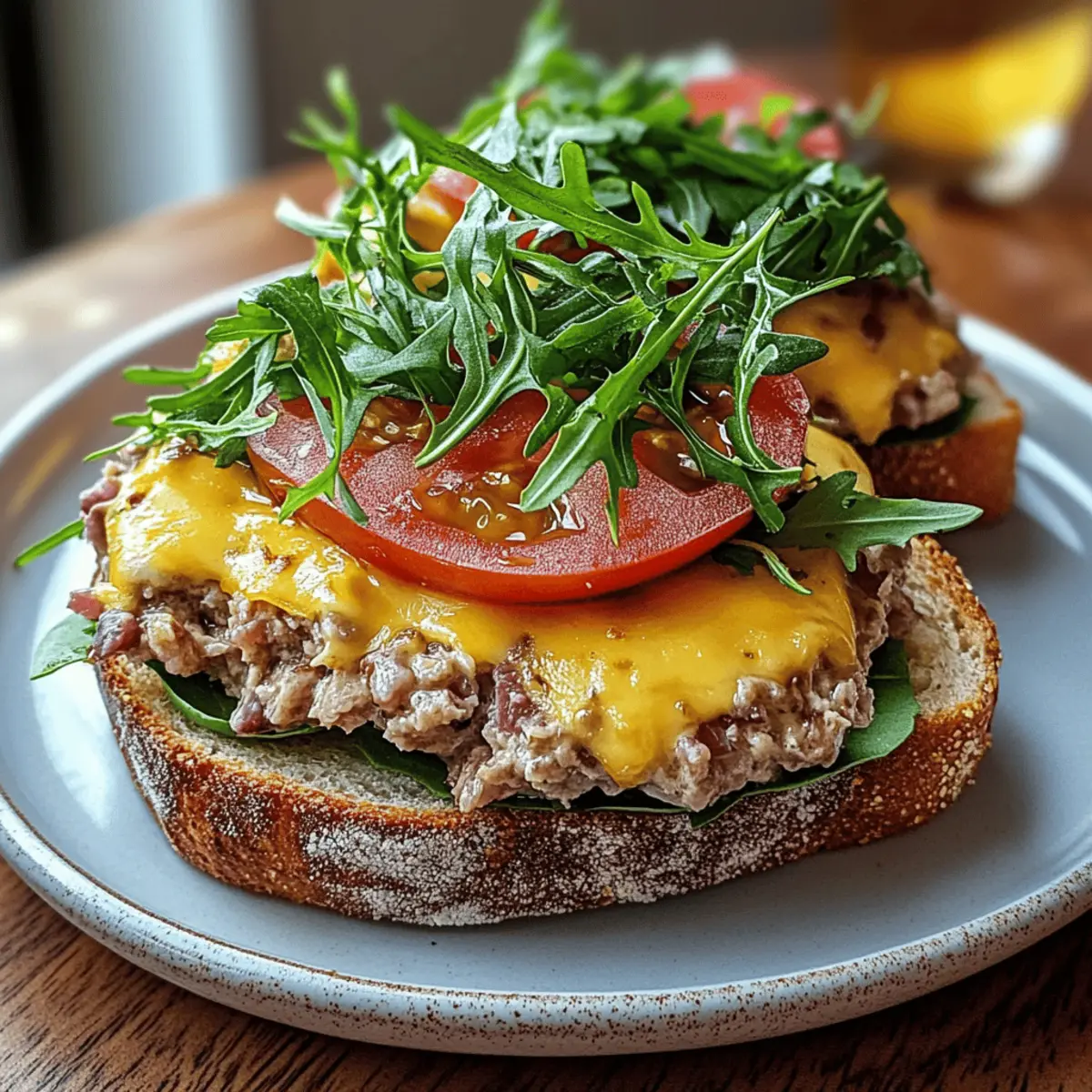 Savory Grilled Tuna Melt with Creamy Cheddar
