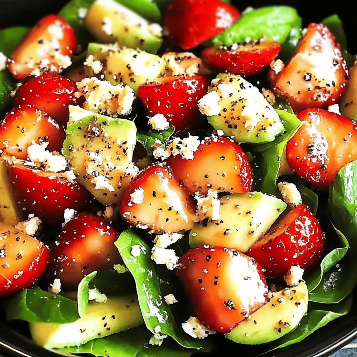 Strawberry Avocado Spinach Salad