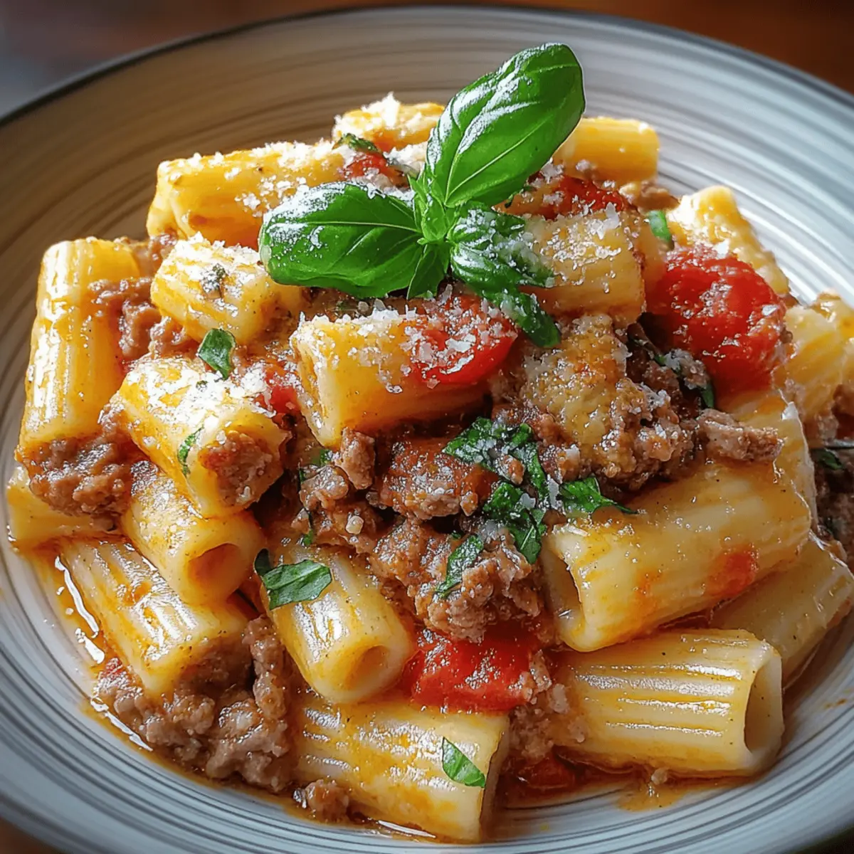 Creamy Italian Sausage Rigatoni