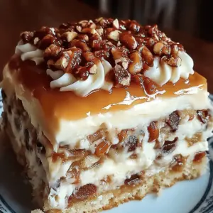 Butter Pecan Praline Poke Cake