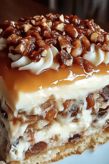 Butter Pecan Praline Poke Cake