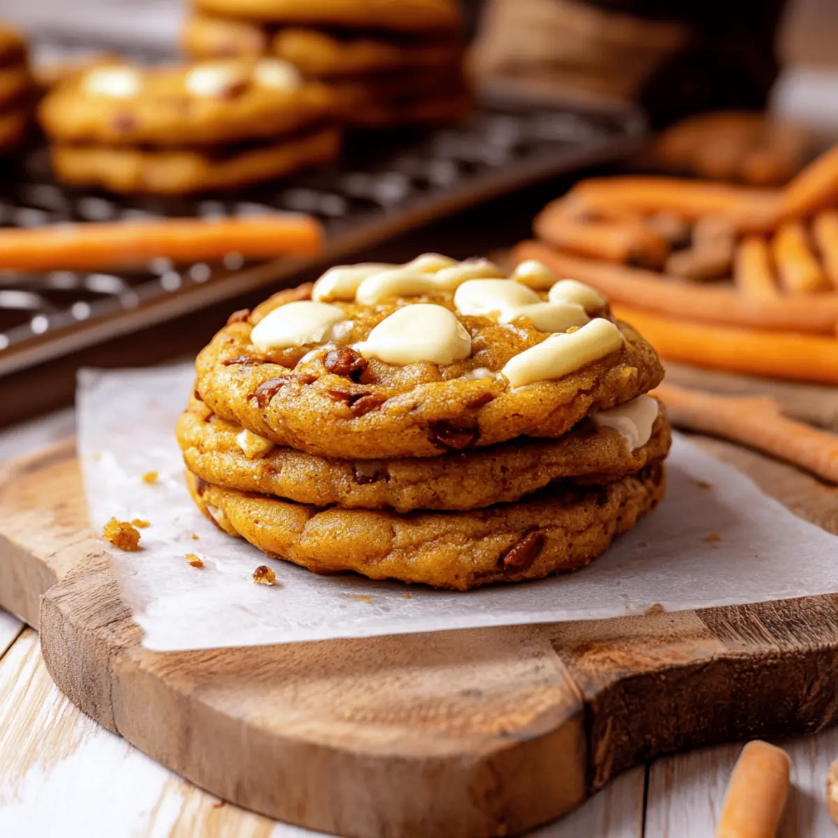 Pumpkin White Chocolate Chip Cookies