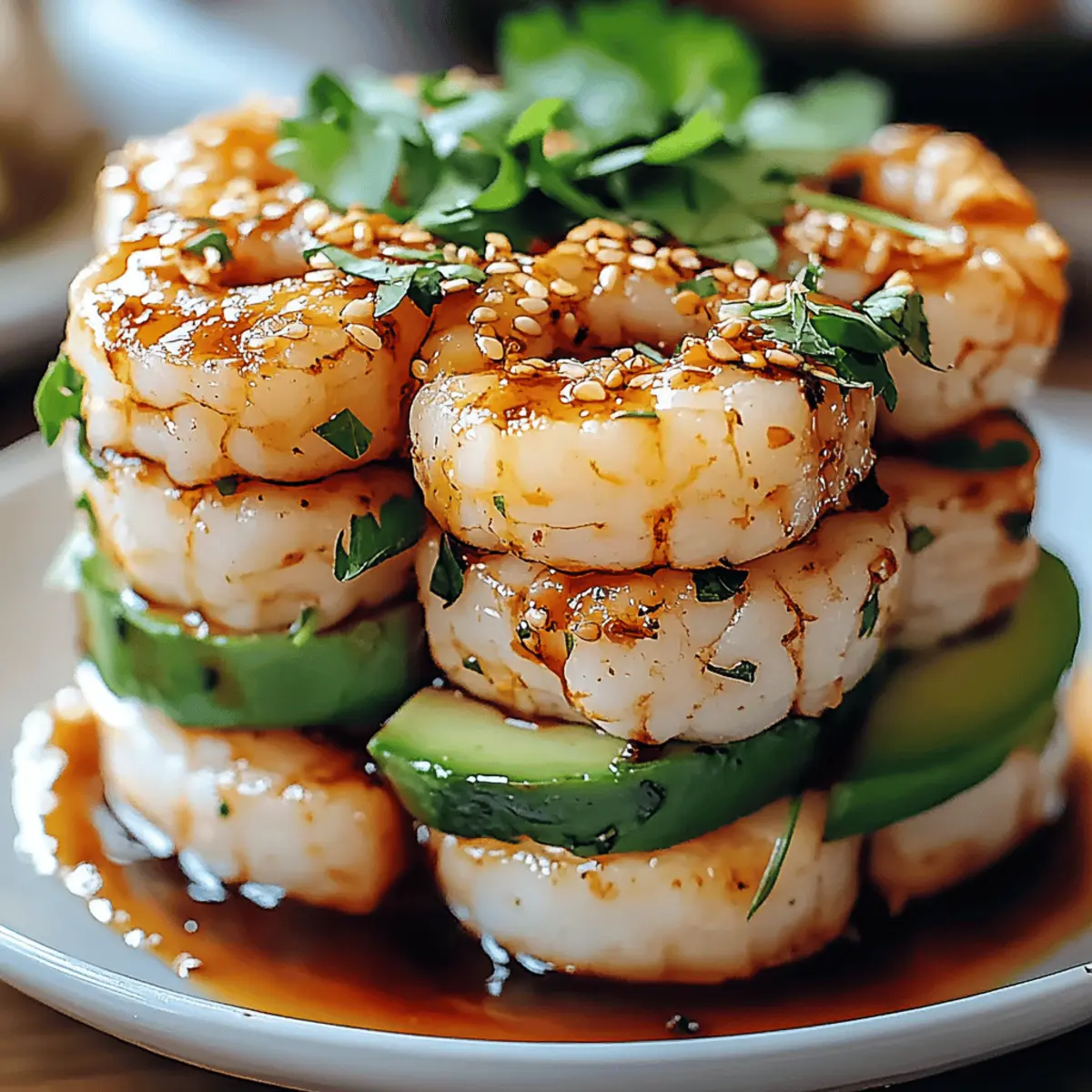Spicy Shrimp Sushi Stacks