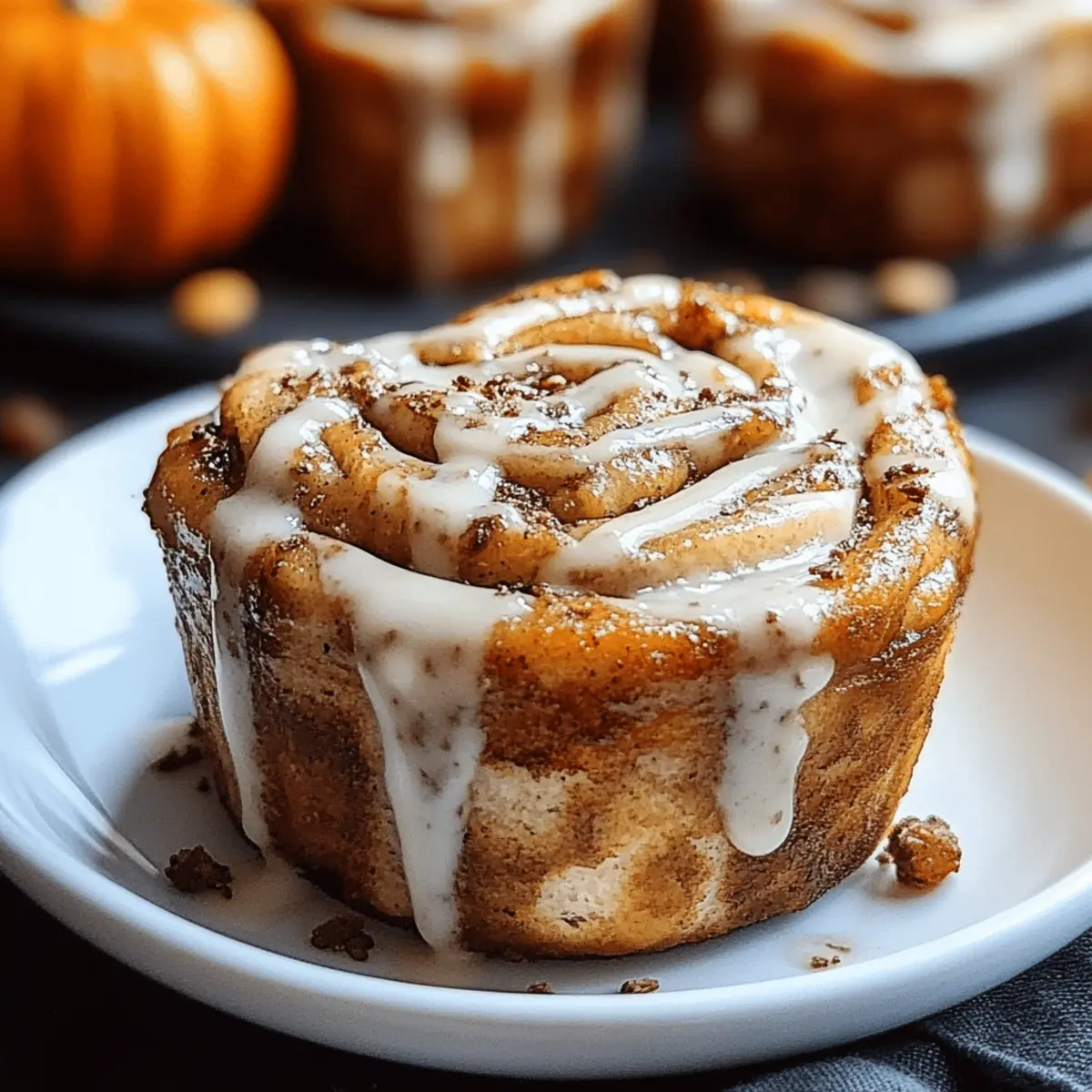 Pumpkin Cinnamon Roll Muffins
