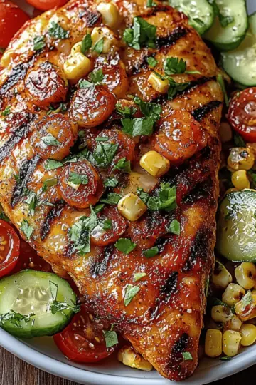 Grilled Hot Honey Chicken with Sweet Corn Salad