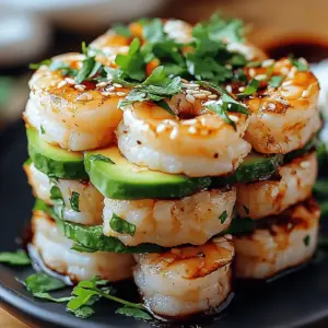 Spicy Shrimp Sushi Stacks