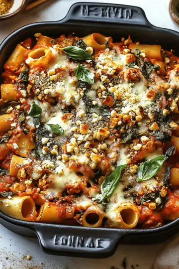 Pasta Bake with Pumpkin Tomato Sauce