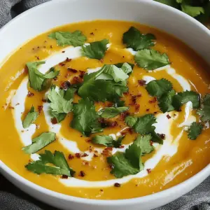 Creamy Butternut Squash Soup with Coconut Milk