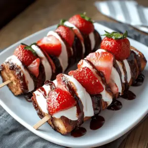 Strawberry Brownie Kabobs