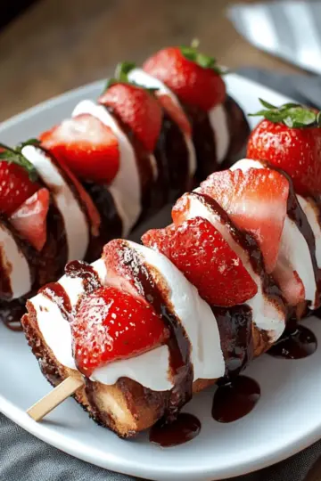 Strawberry Brownie Kabobs