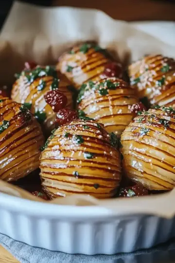 Salt & Pepper Mini Hasselback Potatoes