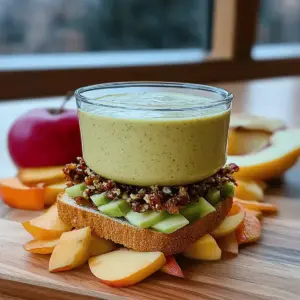 Crunchy Apple Sandwich with Granola & Yogurt Snack
