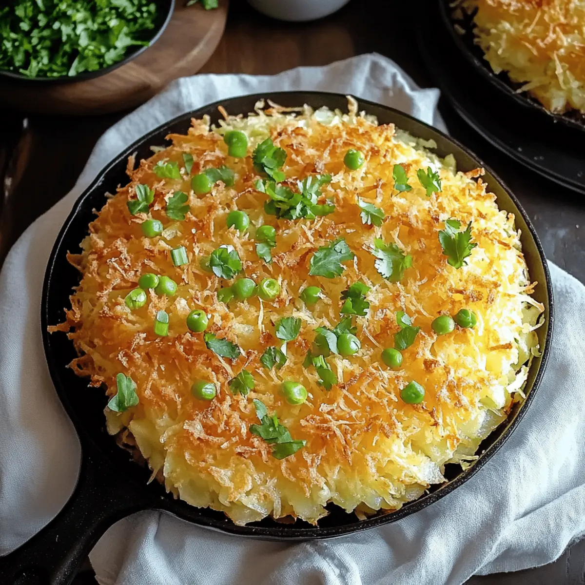 Irish Cheddar Cabbage Hash Brown Skillet