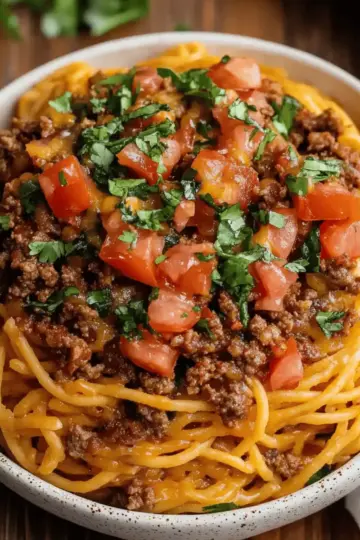 One-Pot Taco Spaghetti